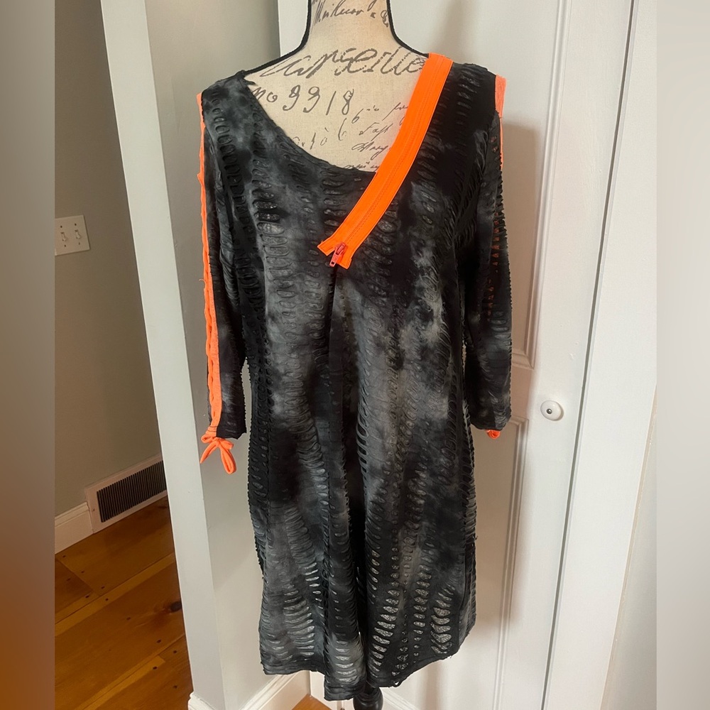 Unique Black/Gray Dress by Edmond Bublil Paris.